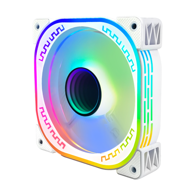 TrueNort Pc Case Fan 120mm RGB 6Pin 12V 3W White, Single Fan TrueNort Pc Case Fan 120mm RGB 6Pin 12V 3W White, Single Fan